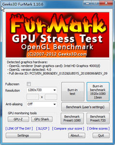 Furmark 显卡测试工具 1.21.1.1 正式版